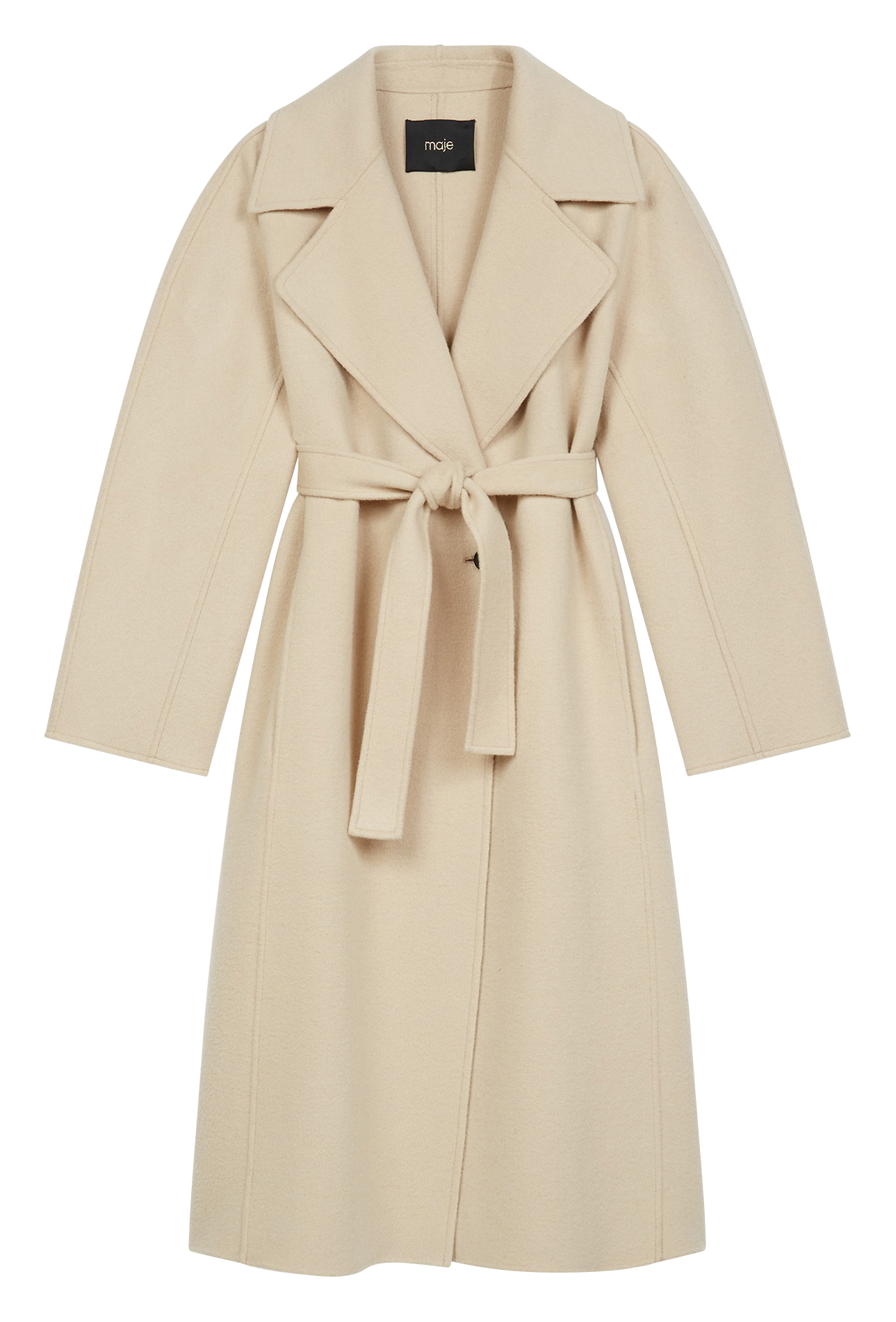 Belted Wool-blend Coat With Tailored ...